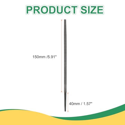 HARFINGTON 2 Pcs 6" Round Fine Cut File Double Cut Teeth Fine Metal File High Carbon Steel T12 without Handle for Metal Wood Finishing Roughing, Grey - size: 6", style: Fine Cut