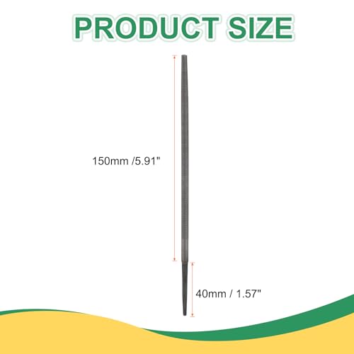 HARFINGTON 2 Pcs 6" Round Fine Cut File Double Cut Teeth Fine Metal File High Carbon Steel T12 without Handle for Metal Wood Finishing Roughing, Grey - size: 6", style: Fine Cut