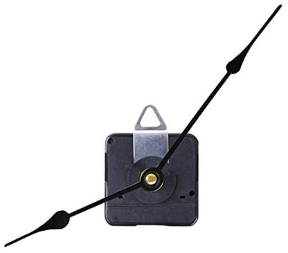 HILLHOME High Torque I Shaft Hands Quartz DIY Wall Clock Movement Mechanism with 9.1 Inch Long Spade Hand Battery Operated Repair Parts Replacement, 3/10 in Max Dial Thickness, 4/5 in Total Length - color: Black
