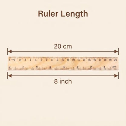 1Pc Wooden Rulers Measuring Tool School Supplies Straight Rulers Teacher Stationery 20cm Children Drawing Rulers Drafting Tools and Drafting Kits