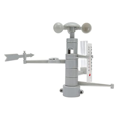 Fafeicy DIY Weather Station Toy Plastic Multifunction Weather Station Kit with Wind Vane Anemometer Thermometer and Rain Gauge for Children 7 to 14 Science Learning