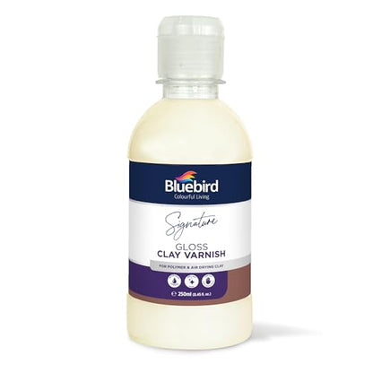 Bluebird Signature Air Dry Clay Glaze - Air Dry and Polymer Clay Varnish, Prevents Cracking and Scratches (8.5 Fl Oz) - size: 8.5 Fl Oz