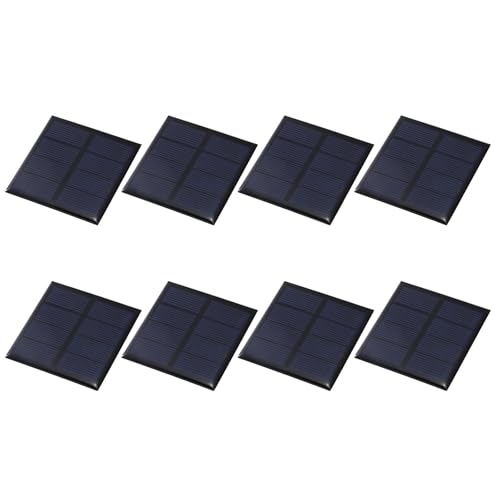 MECCANIXITY 8Pcs 2V 0.32W 160mA Mini Solar Panels, Small Solar Photovoltaic Power Cells Charge DIY Electric Toy Materials Kits - style: 2V 0.32W 0.16A
