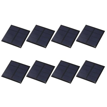 MECCANIXITY 8Pcs 2V 0.32W 160mA Mini Solar Panels, Small Solar Photovoltaic Power Cells Charge DIY Electric Toy Materials Kits - style: 2V 0.32W 0.16A