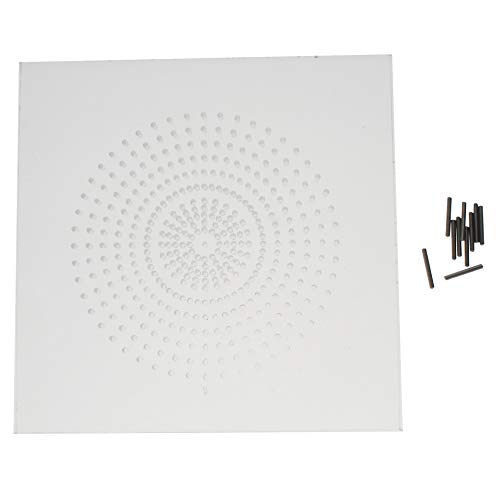 The Beadsmith Wig Jig Cyclops – Wire Elements –5” Acrylic Jig with Radial Design, 385 Holes, 10 Removable Metal Pegs – Tool for Making Wire Components and Jewelry Designs - size: 5" Radial Jig