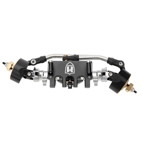 MEUS Racing Isokinetic 3-Section CVD Front and Rear Axles Maximum Steering Angle 52° Wider +5MM for Axial SCX24 Deadbolt C10 JLU Gladiator Bronco 1/24 RC Crawler Upgrade Parts (Electroplated Silver) - color: Silver