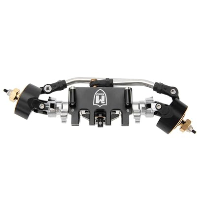 MEUS Racing Isokinetic 3-Section CVD Front and Rear Axles Maximum Steering Angle 52° Wider +5MM for Axial SCX24 Deadbolt C10 JLU Gladiator Bronco 1/24 RC Crawler Upgrade Parts (Electroplated Silver) - color: Silver