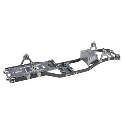 1/10 RC Crawler Metal Chassis Kit for Axial SCX10 II Rock Off Road Truck - color: Gray
