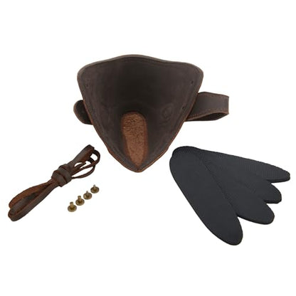 WAYNE'S DOG No Drill Leather Rifle Sling with Slip-on Recoil Pad and Barrel Mount fit for Lever Action Rifles, Shotguns - color: Coffee, size: Full Leather