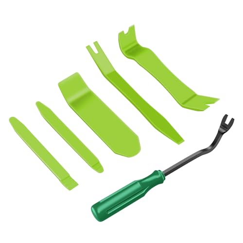 GOOACC 6PCS Auto Trim Removal Tool Kit No-Scratch - color: Green, size: 6PCS Trim Removal