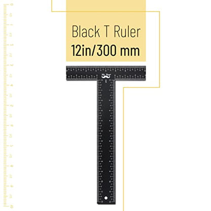 Mr. Pen - T Square, T Ruler, 12 inch Metal Ruler, T Square Ruler - size: 12 inch