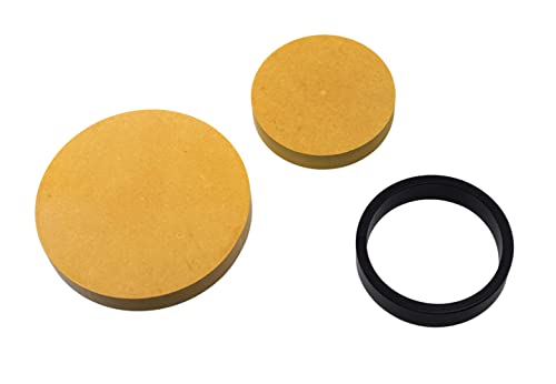 EISCO Disk and Ring Race Demonstation Set - Demonstrate Relationship Between Distribution of Mass and Rotational Inertia - Includes 2 Wooden Disks & 1 Metal Ring
