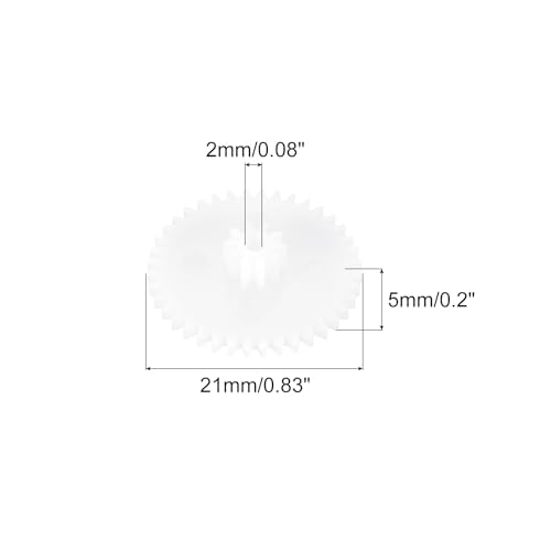 MECCANIXITY 30 Pcs Plastic Gears 40 Teeth Plastic Motor Gear Model 40102B Reduction Gear for RC Car Model DIY Robot (White, Module 0.5) - style: 40 Teeth