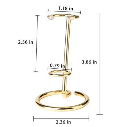 4 Pcs Crystal Wand Stand, 2.36" L X 2.36" W X 2.6" H In Mineral Display Stand, Small Iron Crystal Stands for Display (Gold, small) - color: Gold, size: small
