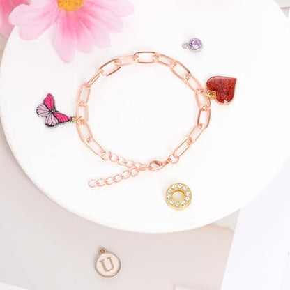 tiggell 20Pcs Chain Bracelets Kit, Alloy Link with Lobster Clasps - color: Silver & Rose Gold