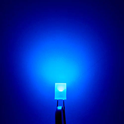 CHANZON 100 pcs 2x5x7 Blue Diffused LED Diode Lights 257 (DC 3V 20mA) - color: I) Blue Lens (100pcs)