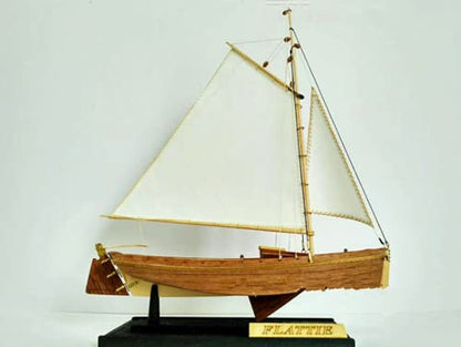 HAPYLY Scale DIY Hobby Wooden Ship Science Equipmen Assembly Model Boat Kits Sailing Boat Kit Decor Toy Gift (1:30 Flattie) - size: 1:30 Flattie