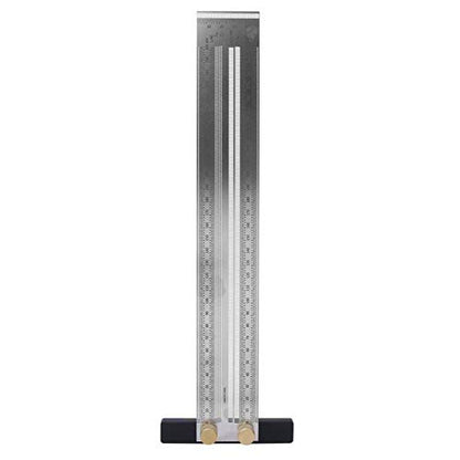 Marking T-Rule Stainless Steel T Type Hole Ruler Carpenter Mark T-Rule Marking Measuring Tool with Automatic Pencil Positioning Scribing 200mm/300mm/400mm(300mm) - size: 300mm