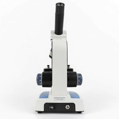 AmScope M158C-2L-E Digital Cordless Compound Monocular Microscope, WF10x and WF25x Eyepieces, 40x-1000x Magnification, Upper and Lower LED Illumination with Rheostat, Brightfield, and More - style: Classic