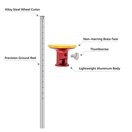 YOSELIN Wheel Marking Gauge Reader Window 8 Inch - color: Red