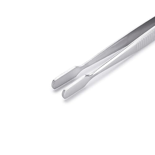 Huron Tweezers, Stamp, Flat Blade, 4.3" (1/3/10 pc) (1 pc) - style: Stamp, Flat Blade, 4.3"