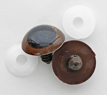 Essentials by Leisure Arts Craft Eyes, Animal Brown, 20mm, Washer Back, 2pc