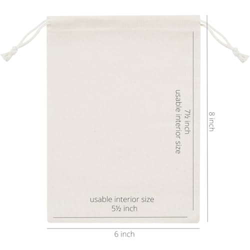 PALTERWEAR 100% Cotton Drawstring Bags 10‑Pack 5x7 Lightweight 70 GSM Muslin Pouch Set | Reusable Gift, Craft, Pantry, Travel Storage | Double Drawstring (Natural Beige, 5 x 7 Inches) - size: 5 x 7 Inches