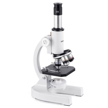 VEVOR Microscope for Kids Adults, 40X-2000X Professional Compound Microscope Mobile Phone Adapter with LED Light, for Laboratory, School, Home, Education - style: A