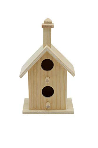 Creative Hobbies® Mini 4 Inch Tall Birdhouse - Set of 4 Styles, Small Unfinished Wood Ready to Paint or Decorate - size: 4 Inch Tall