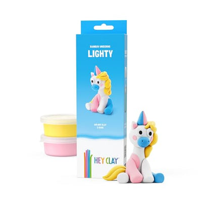 HEY CLAY Modeling Air-Dry Clay Kit for Kids Creative Gift Age 3+ (3 cans) - color: Lighty