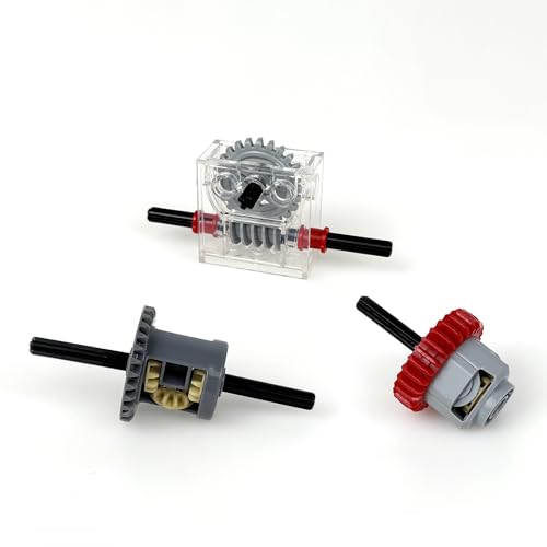 Pamvava Technical Gears Parts Building Bricks,Chain Wheels and Axles Sets - color: Black-no.1