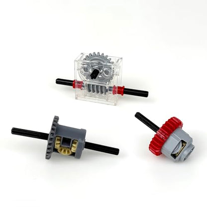 Pamvava Technical Gears Parts Building Bricks,Chain Wheels and Axles Sets - color: Black-no.1