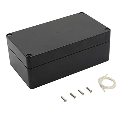 LeMotech Project Box ABS Plastic Junction Box IP65 Waterproof Electrical Boxes Universal Enclosure Black 6.2X 3.5X 2.4 inch (158x90x60mm)（Pack of 1） - color: Black (1 pack), size: 6.2" x 3.5" x 2.4"