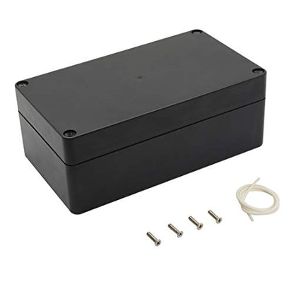 LeMotech Project Box ABS Plastic Junction Box IP65 Waterproof Electrical Boxes Universal Enclosure Black 6.2X 3.5X 2.4 inch (158x90x60mm)（Pack of 1） - color: Black (1 pack), size: 6.2" x 3.5" x 2.4"