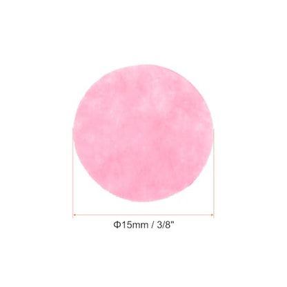 HARFINGTON 200pcs Round Felt Circles, 15mm 5/8" Pre Cut Felt Craft Pads Non-Woven Mini Felt Fabric Circles for DIY Sewing Handcraft Cut Projects Craft Finishing, Pink - color: Pink, size: 15mm