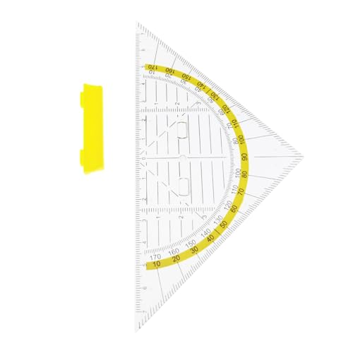 8PCS Multifunctional Transparent Triangle Plastic Multifunctional Measuring Triangle Advertising Ruler Student Drawing Ruler Engineer Drawing Tools Geometric Protractor