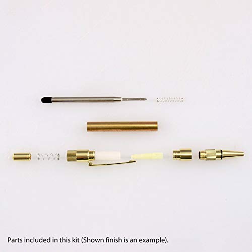 Legacy Woodturning, Gear Click Pen Kit - Gun Metal, 8 Pack, Woodworking Project Kit