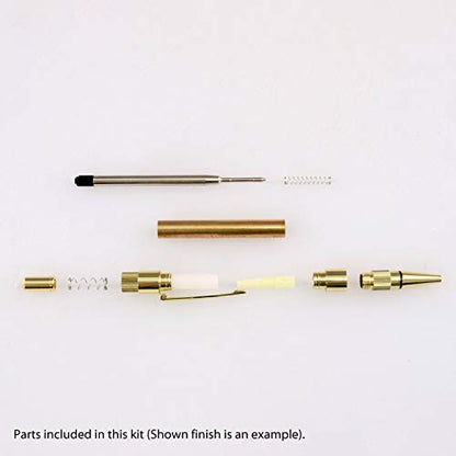 Legacy Woodturning, Gear Click Pen Kit - Gun Metal, 8 Pack, Woodworking Project Kit