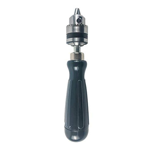 QWORK Pin Vise Hand Drill Bits, Micro Mini Twist Drill Bits Set, Ideal for Woodworking Precision DIY Model Jewelry Walnut Amber Beads Plastic with Chuck Key & Twist Drill Bits