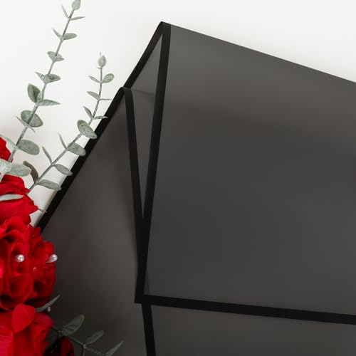 FUHITIM 20 Sheets Flower Wrapping Paper (Translucent Black) - color: Translucent Black