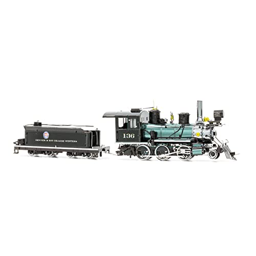 Metal Earth Puzzle 3D Steam Locomotive 2-6-0. Far West Metal Puzzle Building Mockups for Adults Challenging Level 19.5 X 3.5 X 4.8 Cm