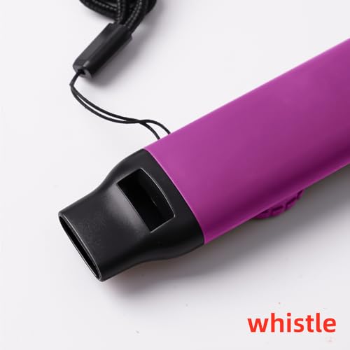 Emergency Survival Safety Whistle，Whistle for Kids with Lanyard,Compass,Thermometer,Ideal for Kayaking, Boating, Hiking, Camping, Climbing - color: Plum 2pcs