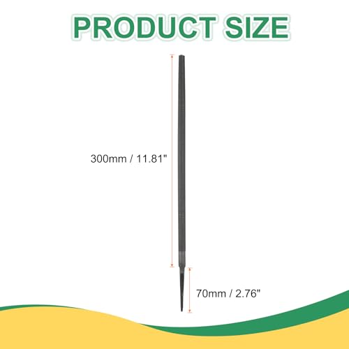 HARFINGTON 2 Pcs 12" Round Medium Cut File Double Cut Teeth Medium Metal File High Carbon Steel T12 without Handle for Metal Wood Finishing Roughing, Grey - size: 12", style: Medium Cut
