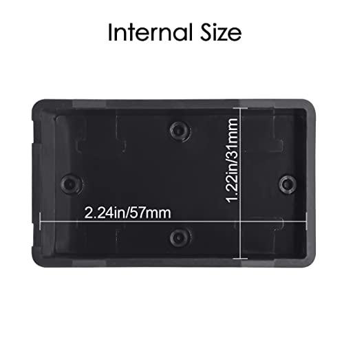 LeMotech Project Box 10 Pieces ABS Plastic Electrical Project Case Small Junction Box for Electronics Black 2.4 x 1.4 x 1 inch (61 x 36 x 25 mm) - size: 2.40" x 1.42" x 1.0"(10pc)