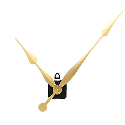 Youngtown High Torque 1-3/32" Long Shaft Clock Movement Kit 12" Gold Hands - color: Gold, size: 1-3/32 inch Total shaft length