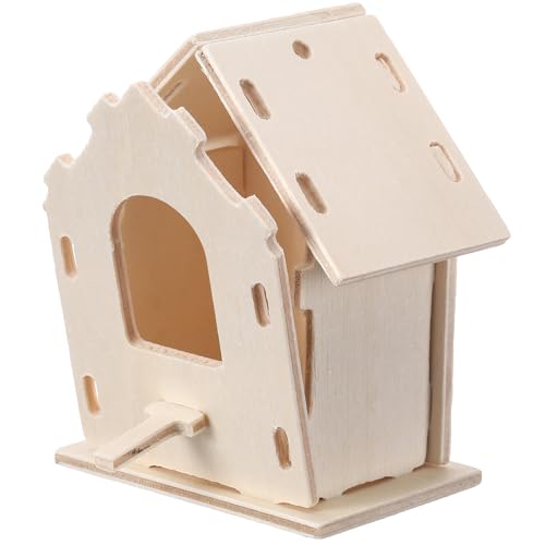 Outus 24 Pcs Wooden Birdhouse Kits for Kids, 4 Shapes Unfinished, Lovely - style: Lovely