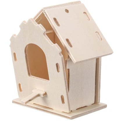 Outus 24 Pcs Wooden Birdhouse Kits for Kids, 4 Shapes Unfinished, Lovely - style: Lovely