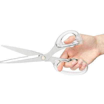 OfficeGoods 9” Stainless Steel Acrylic Scissors, Silver - color: Silver
