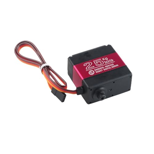 RDS3225 25KG Servo Daul Shaft U Mount RC Digtal Servo Full Metal Gear Waterproof Robotic Arm Servo Motor 180 Degree with U Mounting Bracket for DIY Car Robot - size: 25KG 180°