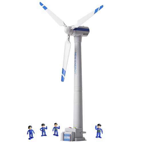 Windmill Model - Large-Sized Wind-Up Wind Turbine Science Teaching Tool for Children - STEM Toy